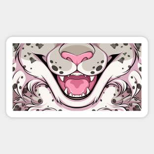 Snow leopard maw Sticker